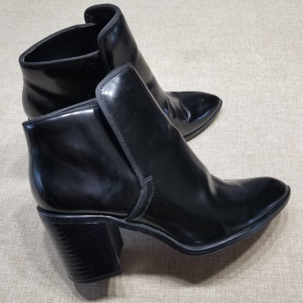 Zara Basic Collection Black Ankle Block Heel Boot… - image 5